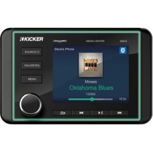 Kicker Kmc5 Weather-Resistant Gauge-Style Media Center W/Bluetooth