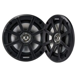 Kicker Psc65 6.5" Powersports Weather-Proof Coaxial Speakers - 2-Ohm, Black
