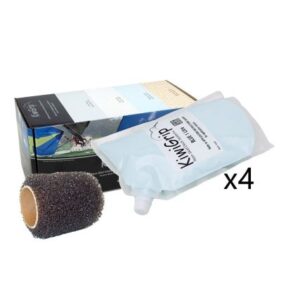 Kiwigrip 4 - 1 Liter Pouches - Blue W/4" Roller