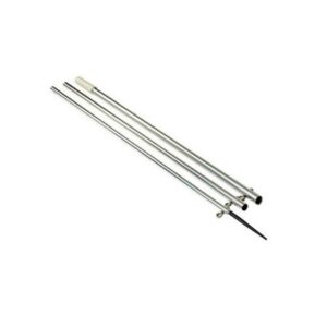 Lee'S 13' Bright Silver Center Rigger Pole W/Black Spike 1-3/8"