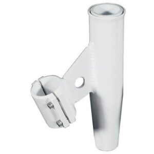 Lee'S Clamp-On Rod Holder - White Aluminum - Vertical Mount - Fits 1.900" O.D. Pipe