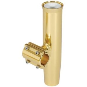 Lee'S Clamp-On Rod Holder - Gold Aluminum - Horizontal Mount - Fits 1.315" O.D. Pipe