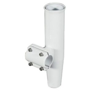 Lee'S Clamp-On Rod Holder - White Aluminum - Horizontal Mount - Fits 1.315" O.D. Pipe