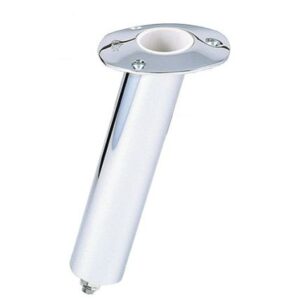 Lee'S 15 Degree Stainless Steel Swivel Base Flush Mount Rod Holder - Medium - 2" Od X 6.5" Tube F/ Small Bent Butts