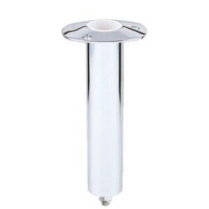 Lee'S 0 Degree Stainless Steel Swivel Base Flush Mount Rod Holder 2.25" Od X 10.5" Tube
