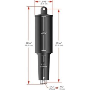 Lenco 101xd Extreme Duty Actuator - 12v - 2-1/4" Stroke - 5/16" Hardware