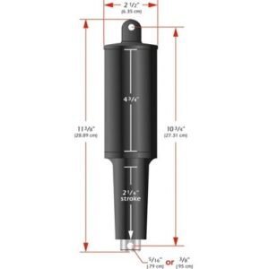 Lenco 101xd Extreme Duty Actuator - 24v - 2 1/4" Stroke - 3/8" Hardware