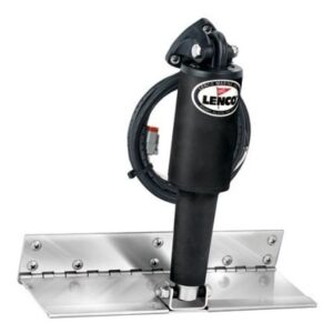 Lenco 4" X 12" Limited Space Trim Tab Kit W/O Switch Kit 12v - Electro-Polished - Short Actuator