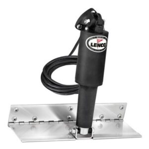 Lenco 4" X 12" Limited Space Trim Tab Kit W/O Switch Kit 12v - Electro-Polished - Standard Actuator