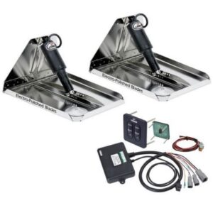 Lenco 18" X 14" Heavy Duty Performance Trim Tab Kit W/Standard Tactile Switch Kit 12v