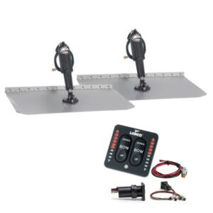 Lenco 12" X 12" Standard Trim Tab Kit W/Led Integrated Switch Kit 12v