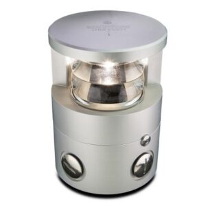 Lopolight Series 300-038 - Double Stacked Masthead Light - 5nm - Horizontal Mount - White - Silver Housing