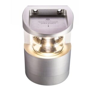 Lopolight Series 300-039 - Double Stacked Masthead Light - 5nm - Vertical Mount - White - Silver Housing
