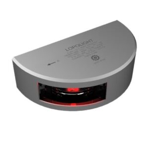 Lopolight Series 301-002 - Navigation Light - 2nm - Vertical Mount - Red - Silver Housing - 6m Cable
