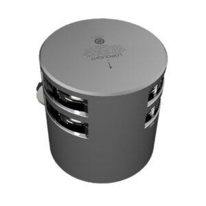 Lopolight Series 301-011 - Double Stacked Masthead Light - 5nm - Horizontal Mount - White - Silver Housing