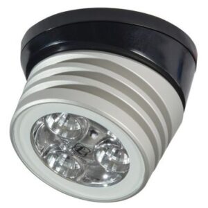 Lumitec Zephyr Led Spreader/Deck Light -Brushed, Black Base - White Non-Dimming
