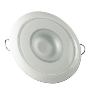 Lumitec Mirage - Flush Mount Down Light - Glass Finish/White Bezel - Warm White Dimming