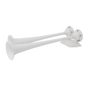 Marinco 12v White Epoxy Coated Dual Trumpet Air Horn