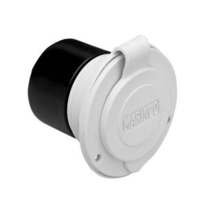 Marinco 15a 125v On-Board Charger Inlet - Front Mount - White