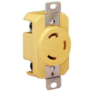 Marinco 305crr 30a Receptacle - Yellow - 125v