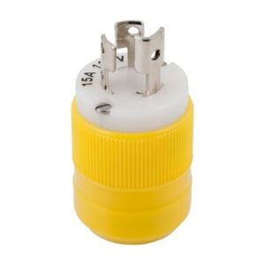 Marinco Locking Plug - 15a, 125v - Yellow