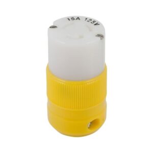 Marinco Locking Connector - 15a, 125v - Yellow