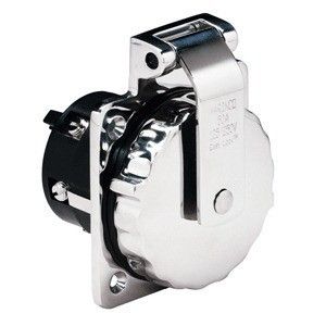Marinco 6373el 50amp 125/250v Stainless Steel Inlet W/O Rear Safety Enclosure