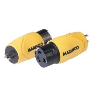 Marinco Straight Adapter - 15a Male Straight Blade To 50a 125/250v Female Locking