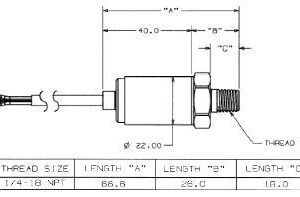Maretron Pressure Transducer - 0 To 5000 Psi