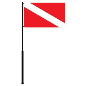 Mate Series Flag Pole - 72" W/Dive Flag