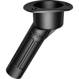 Mate Series Plastic 30 Degree Rod & Cup Holder - Open - Oval Top - Black