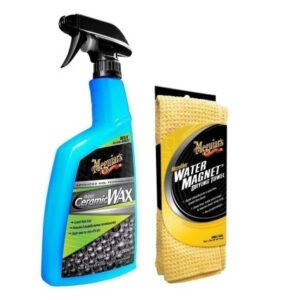Meguiar'S Hybrid Ceramic Wax W/Water Magnet Microfiber Drying Towel - 22" X 30"