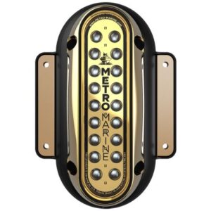 Metro Marine High-Output Vertical Surface Mount Light W/Intelligent Monochromatic Led'S - Aqua, 45 Degree Beam