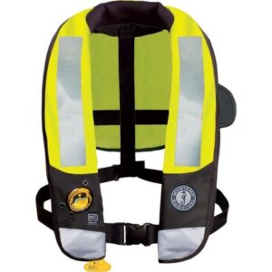 Mustang Hit High Visibility Inflatable Pfd - Fluorescent Yellow/Green - Automatic/Manual