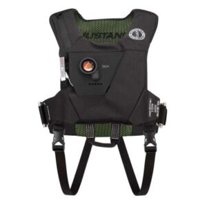 Mustang Ep 38 Ocean Racing Hydrostatic Inflatable Vest - Black/Fluorescent Yellow/Green - Automatic/Manual