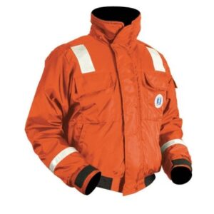 Mustang Classic Flotation Bomber Jacket W/Reflective Tape - Orange - Xxxl