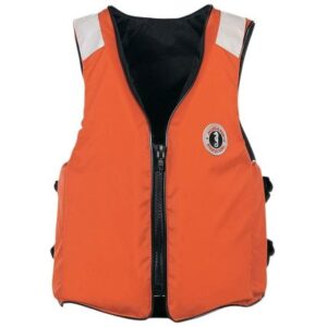 Mustang Classic Industrial Flotation Vest W/Solas Tape - Orange - Large