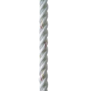 New England Ropes 3/4" Premium 3-Strand Dock Line - White W/Tracer - 35'
