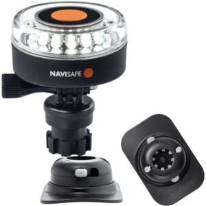 Navisafe Navilight 360 Degree 2nm White W/Navimount Base & Rib Mount - Black