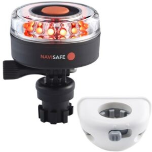 Navisafe Navilight All Red 360 Degree 2nm W/Navimount Base & Vertical Mount - White