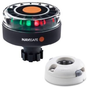 Navisafe Navilight Tricolor 2nm W/Navibolt Base & Horizontal Mount - White