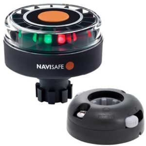 Navisafe Navilight Tricolor 2nm W/Navibolt Base & Horizontal Mount - Black