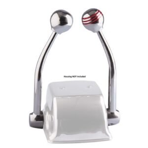 Schmitt Marine Standard Control Arm Set W/Red Throttle Knob & Plain Shift Knob - Includes Arms & Knobs Only