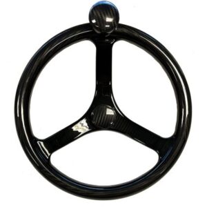 Schmitt Marine Carbon Fiber Primus Wheel W/Knob 13.5" W/Sanntoprene Finger Grip 3/4" Tapered Shaft W/Cf Nut