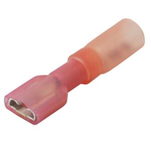 Pacer 22-18 Awg Heat Shrink Female Disconnect - 100 Pack