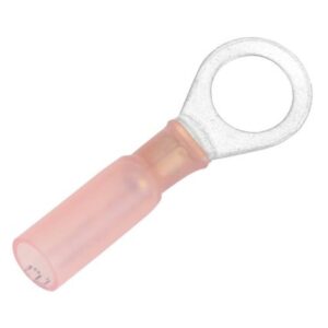 Pacer 22-18 Awg Heat Shrink Ring Terminal - 5/16" Stud Size - 100 Pack