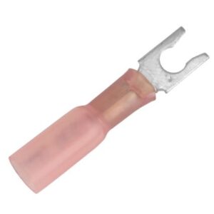 Pacer 22-18 Awg Heat Shrink Spade Terminal - #8 Stud Size - 100 Pack