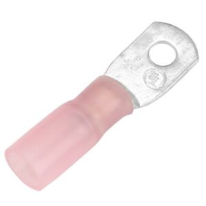 Pacer 8 Awg Heat Shrink Ring Terminal - #10 Stud Size - 25 Pack