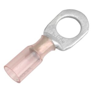 Pacer 8 Awg Heat Shrink Ring Terminal - 1/2" Stud Size - 25 Pack