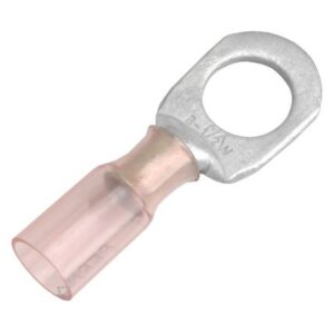 Pacer 8 Awg Heat Shrink Ring Terminal - 1/2" Stud Size - 3 Pack